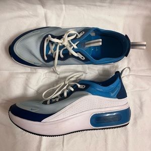Nike Women’s air - dark blue, light blue, white. Like new/when a couple times.